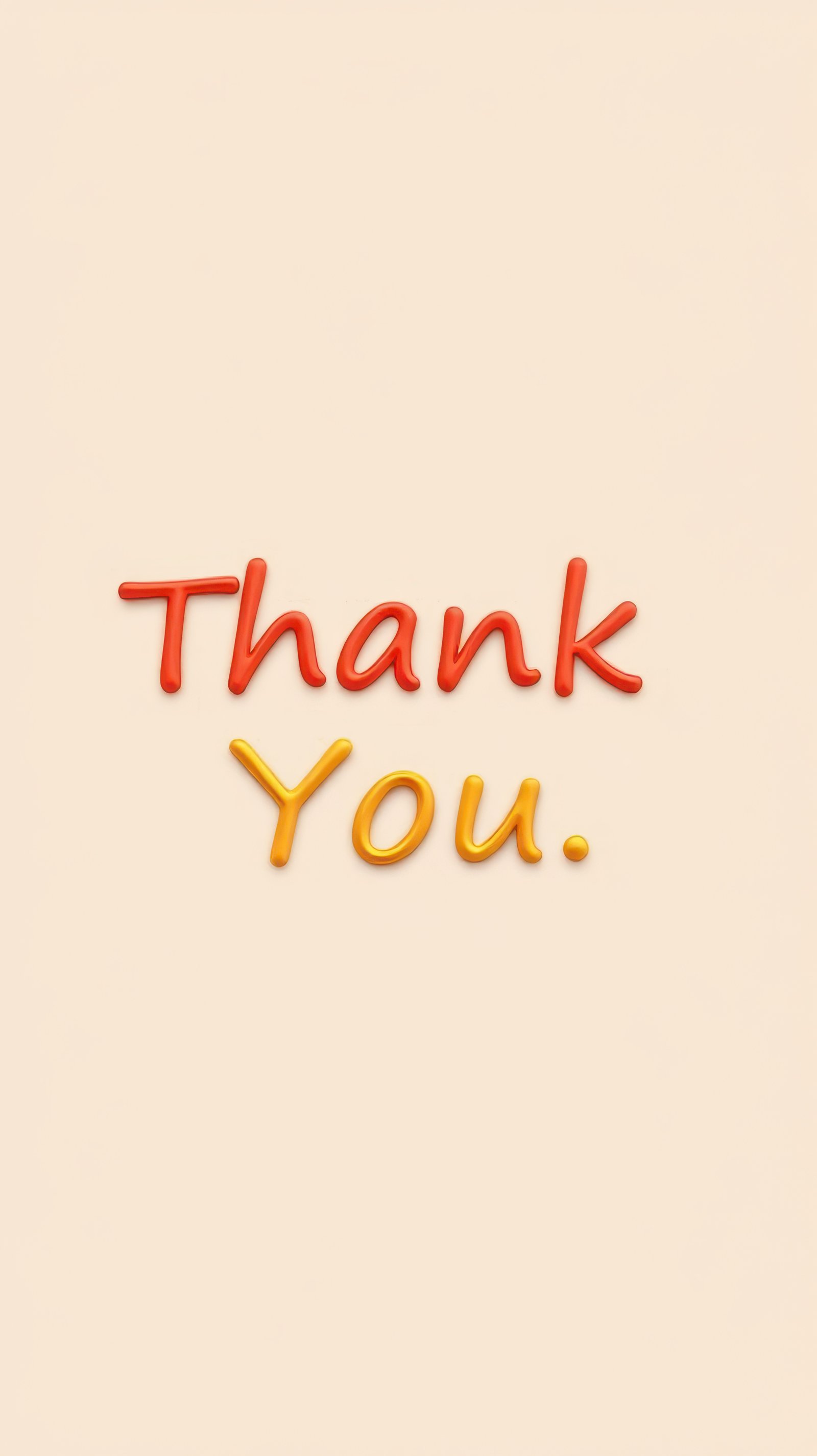 Bright and cheerful thank you message displayed creatively against a soft background